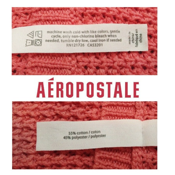 "Aeropostal"  Coral Sweater - Size Small - Picture 2 of 3